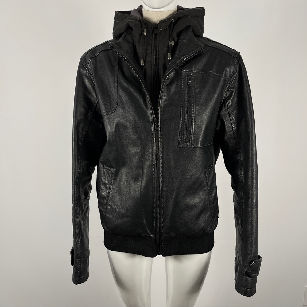 Danier leather thinsulate lined jacket hooded men size small